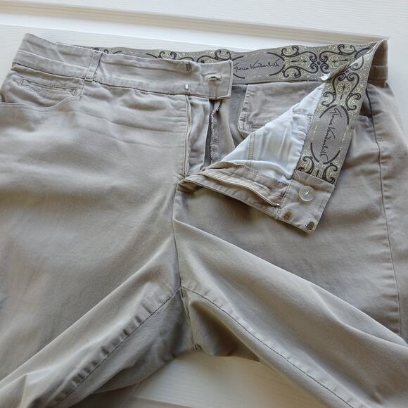 Gloria Vanderbilt Charlene Khaki Chinos 18W avg flat front high rise straight - Picture 5 of 15